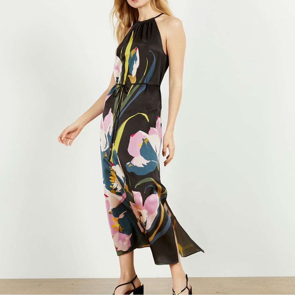 Ted Baker Women's Black Piana Urban Halterneck Midi Dress